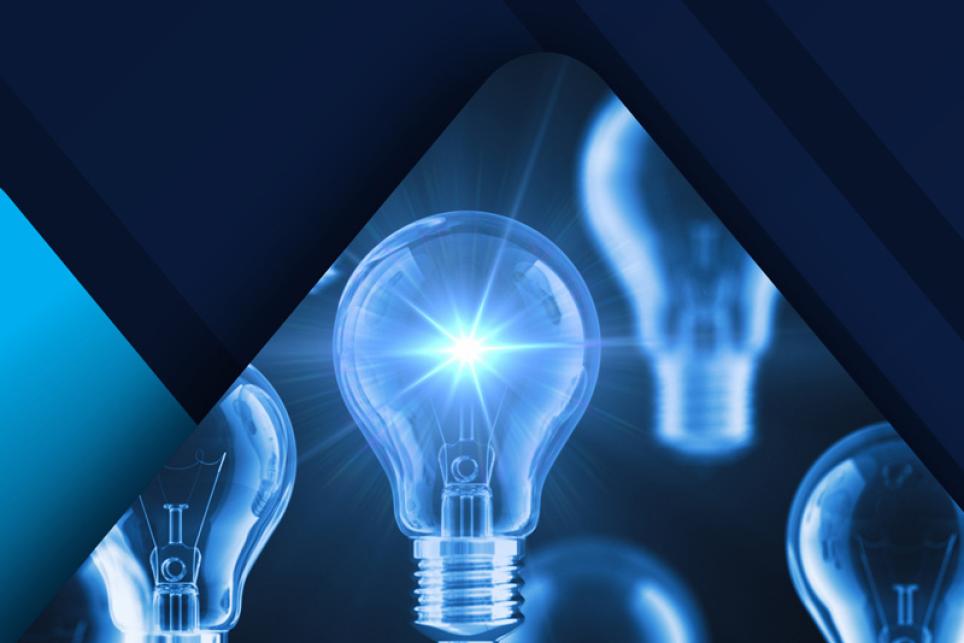 Blue-colored lightbulbs